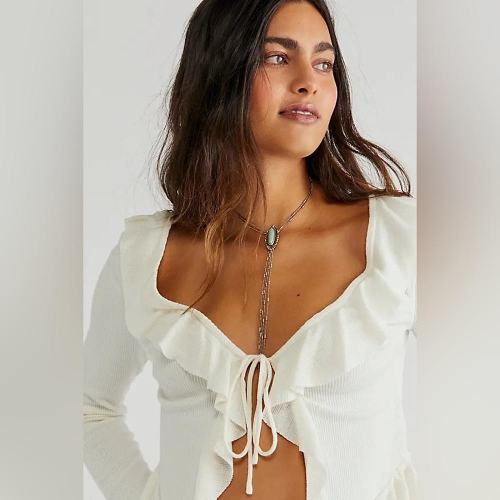 New🌟Free People-Honky Tonkin' Bolo By - Bronze- Turq